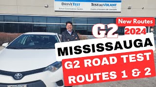 Mississauga G2 Road Test Route  Full Route  New G2 Driving Test Routes 2024 [upl. by Anitsim]