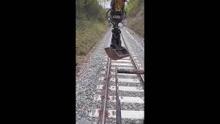 Routine maintenance of railroad track [upl. by Miehar]