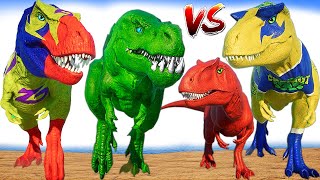 ATOM MOSASAURUS amp Giganotosaurus Vs Indominus Rex amp TREX Jurassic World Evolution 2 Dinosaurs Fight [upl. by Occer]