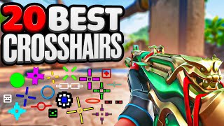 THE BEST 20 Crosshairs To USE In VALORANT With Codes [upl. by Ola848]