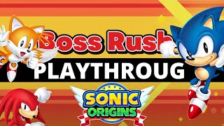 Sonic Origins Boss Rush Playthrough [upl. by Lukey]