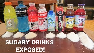 Sugar Amounts Exposed In Popular Hydration Drinks [upl. by Auhsot]