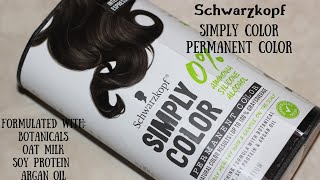 Schwarzkopf Simply Color Permanent Color 0 Ammonia Silicone amp Alcohol haircolor cleanbeauty [upl. by Moina988]