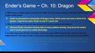 Enders Game Ch 10 Study Guide Notes [upl. by Revned]