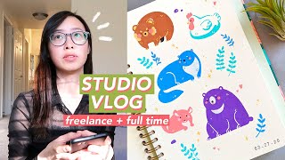 ☀ STUDIO VLOG 17 ☀ Balancing Freelance and a Full Time Job [upl. by Arada664]