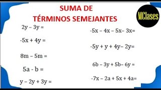 Suma de términos semejantes [upl. by Proudlove]