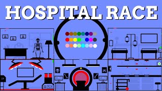 24 Marble Race EP 41 Hospital Race by Algodoo [upl. by Boar898]