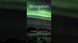 What Does Abnegation Mean Learn English Vocabulary [upl. by Lila]