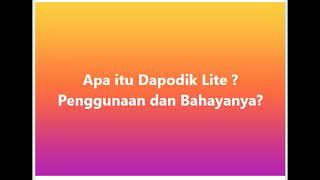 Dapodik Lite [upl. by Ahsekal]