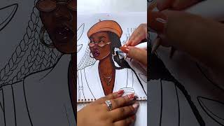 Coloring in the September coloring page from our calendar art coloring artist blackart [upl. by Natasha444]