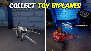 Collect Toy Biplanes at Condo Canyon Greasy Grove or Sleepy Sound  Fortnite Winterfest Quests [upl. by Townshend]