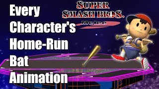 Every Characters HomeRun Bat Animation in Super Smash Bros Melee [upl. by Sherrie600]