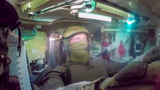 Inside US M1 Abrams Cabin Firing Massive Rounds in Middle of the Night [upl. by Yevre]