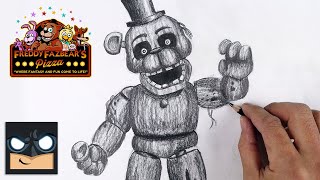 How To Draw Phantom Freddy  FNAF Sketch Tutorial Step by Step [upl. by Akelahs598]