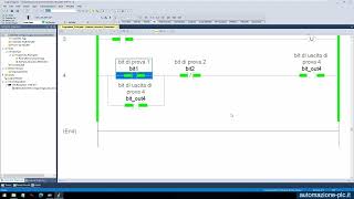 Semplice programmazione Ladder per PLC Allen Bradley istruzioni elementari [upl. by Nnayr]