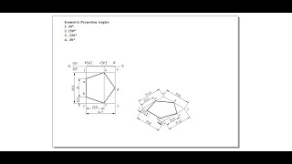 Isometric Projection Basics 6 Pentagonal lamina [upl. by Adekan]