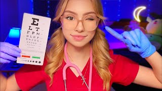 ASMR Nurse Exam BUT YOU CAN CLOSE YOUR EYES 👀 Medical Cranial Nerve Eye Ear ASMR For Sleep ⚕️ [upl. by Ssur643]