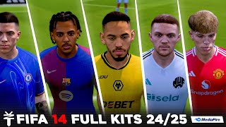 FIFA 14 FULL KIT PACK SEASON 2425 ALL LEAGUES UPDATED🔥 DIRECT LINK MEDIAFIRE [upl. by Nesnej]