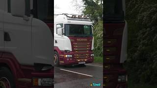 SCANIA R500 V8  R450  DAF XF  Truckfest Lincoln arrivals [upl. by Marsland]