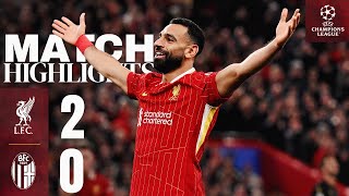 HIGHLIGHTS Mac Allister amp Salah goals at Anfield  Liverpool 20 Bologna [upl. by Analaj]