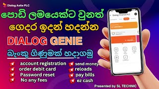 How to make dialog genie saving account online  Dialog genie saving Account  SL TECHNIC [upl. by Noramac546]