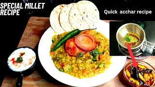 Healthy Foxtail Millet Khichdi  कंगनी की हेल्दी खिचड़ी कुकर में  Millet Recipe by Shampa [upl. by Ahsratan]