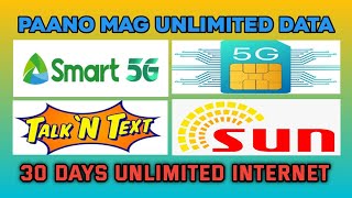 Paano Unlimited data internet promo smart tnt sun 2024 [upl. by Ronn972]