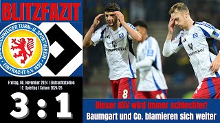 Scholles Blitzfazit  Eintracht Braunschweig 31 HSV  12 Spieltag  Saison 20242025  143 [upl. by Allehs224]