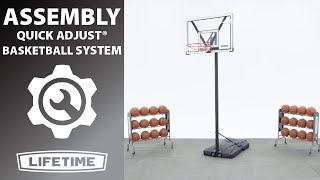 Lifetime Quick Adjust® Basketball System  Lifetime Assembly Video [upl. by Alemac948]