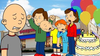 Classic Caillou Gets Punishment Day On Caillous Birthday At Chuck E CheesesGrounded [upl. by Anaira336]