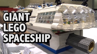 Giant Custom LEGO USS Intrepid Spaceship  BrickFair Alabama 2017 [upl. by Eeroc523]