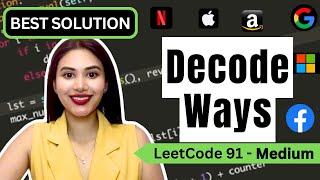 Decode Ways  LeetCode 91  Python [upl. by Eves]