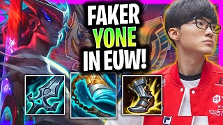 FAKER CHILLING WITH YONE IN EUW SERVER  T1 Faker Plays Yone Mid vs Akali Season 2024 [upl. by Atse]