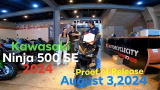 Kawasaki Ninja 500 SE 2024 SRP 379600 Episode 1 Proof of Release  Kirby Motovlog [upl. by Sachiko]