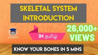 6 Skeletal System in Tamil  தமிழில்  Human Anatomy and Physiology Lesson  Bones [upl. by Llacam]