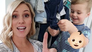 WHATS INSIDE OUR BABY CLOSET Spring Cleaning and Family Closet Tour [upl. by Walliw]