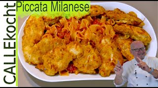 Saftiges Hähnchenfilet auf TomatenPasta Piccata Milanese Rezept [upl. by Otha]