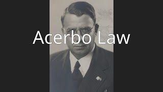 Acerbo Law [upl. by Ecinom]