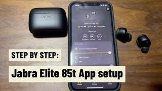 Jabra Elite 85t Sound App Initial Setup and Firmware update [upl. by Enautna]