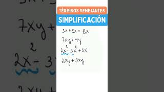 Reducción de TÉRMINOS SEMEJANTES shorts matemáticas algebra [upl. by Bobbe945]