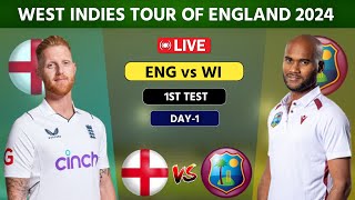 West Indies vs England Live 1st Test Lords  WI vs ENG Live Day 1 cricketlive [upl. by Einad577]