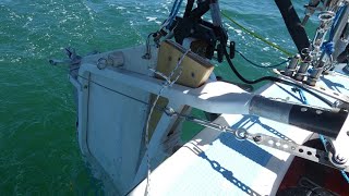 Balancing the rudder on a trailer sailer [upl. by Atnovart]