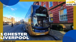 CHESTER Bus Journey 🇬🇧  Route 1  Full Bus Route  from Chester Railway Station to Liverpool 🚍 [upl. by Nod]