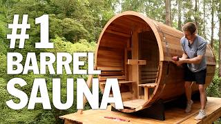 My NEW Favorite Barrel Sauna Full Build Tutorial [upl. by Yule]