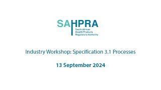 Industry Workshop Specification 31 Processes [upl. by Pavkovic832]