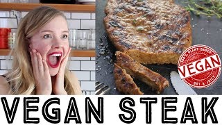 Vegan Seitan Steak  The Best Vegan Steak [upl. by Timus]