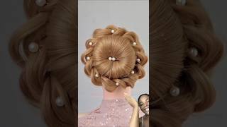 😌Moño elegante para ocasión importante hairstyle hair shotrs shortsviral [upl. by Ycat]