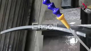 Diamond wire loop cutting boron carbide [upl. by Ardnossac]