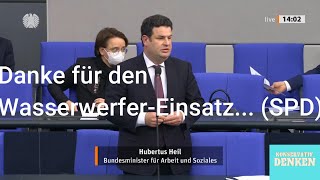 Hubertus Heil von der SPD bedankt sich bei der Polizei für ihren Einsatz [upl. by Kwok96]