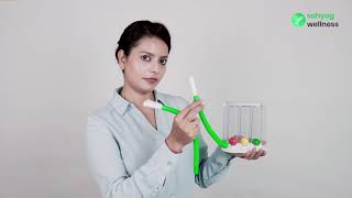 How to use Sahyog Wellness Respiratory Lung Exerciser Spirometer with 2 Tubes [upl. by Yerrok]